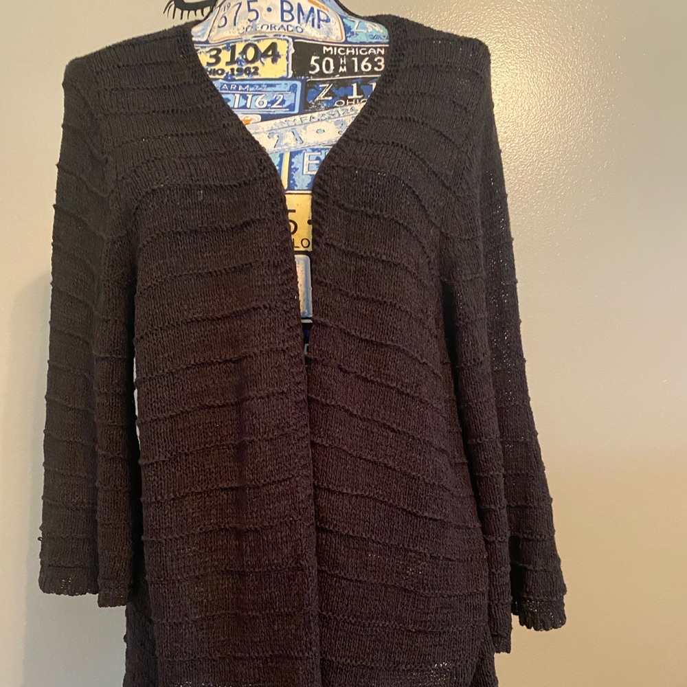 Black cardigan